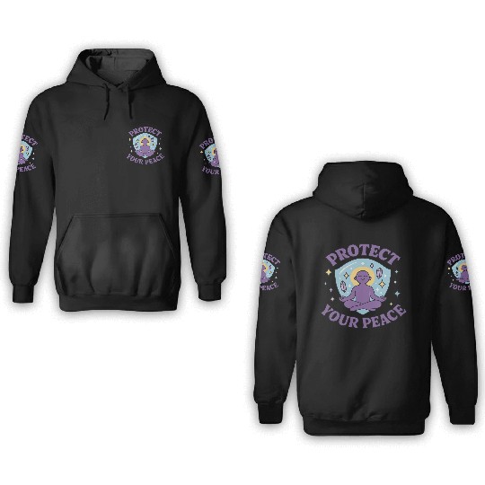 Protect Your Peace Meditation Zen Spiritual M 3D Hoodies