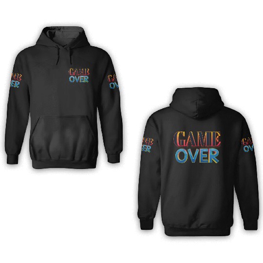 Game over 3D Hoodies