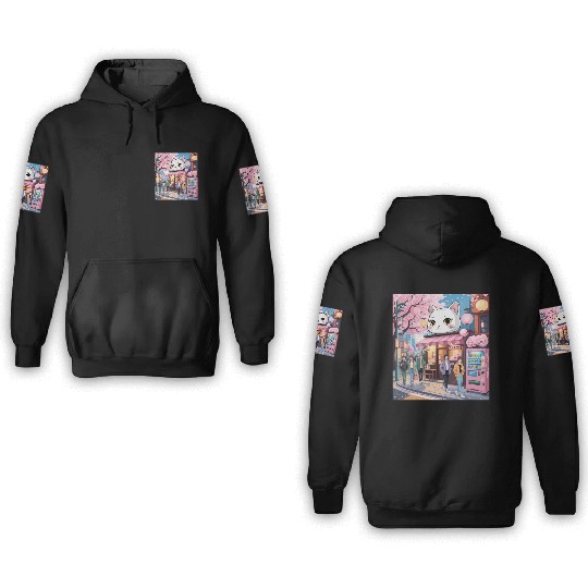 Tokyo Sakura Stroll – Cute Girl Under Cherry Bloss 3D Hoodies