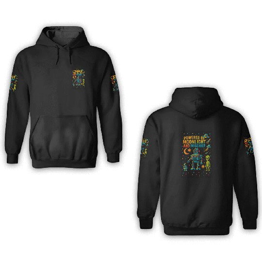 Powered by Moonlight & Michief 3D Hoodies