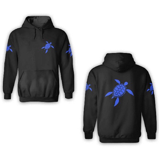 Turtle Tortoise Shell Pattern Symbol Fun Logo Cool 3D Hoodies