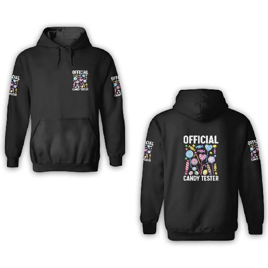 Official Candy Tester Lollipop Sweets 01 3D Hoodies