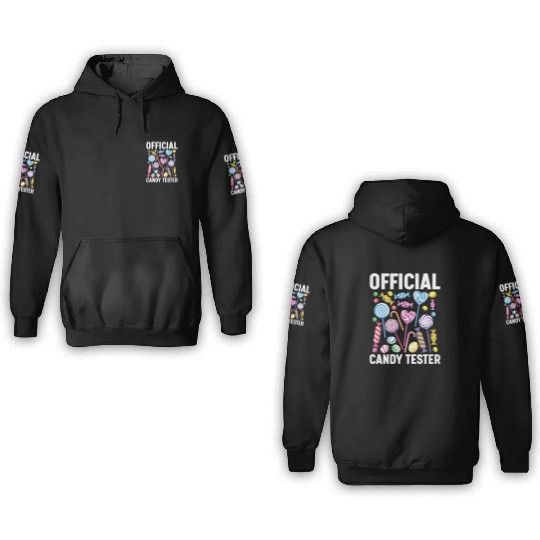 Official Candy Tester Lollipop Sweets 01 3D Hoodies