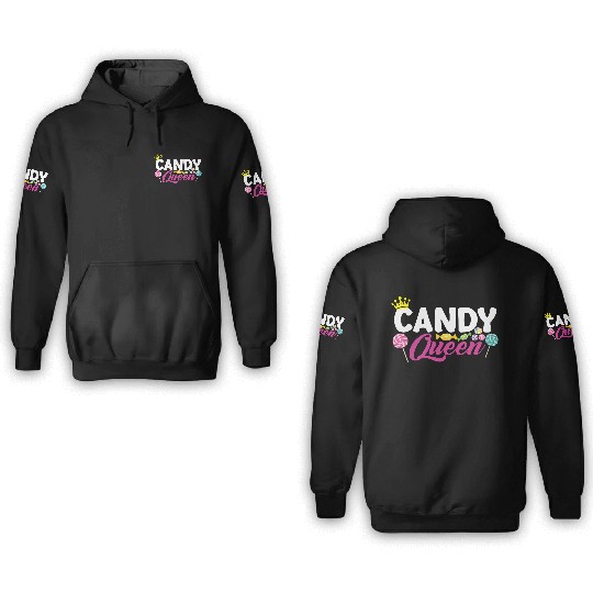 Funny Candy Queen Lollipop Lover Design 01 3D Hoodies