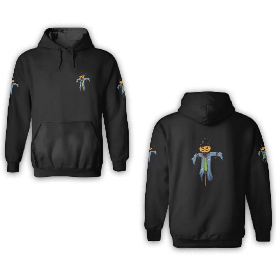 spooky scarecrow 3D Hoodies