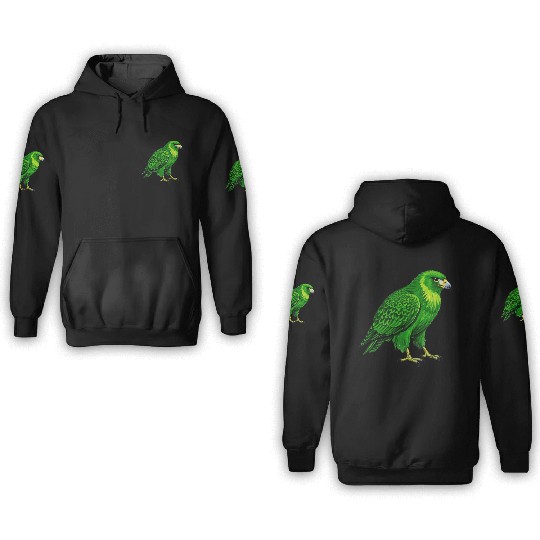 Green hawk 3D Hoodies
