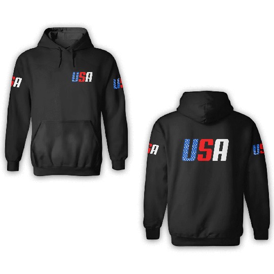 Stars and Stripes USA Flag Design 3D Hoodies