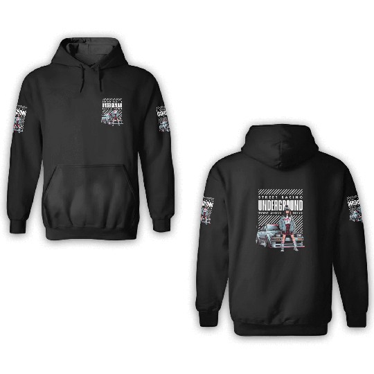 Japanese Underground Street Racing - JDM Car 3D Hoodies