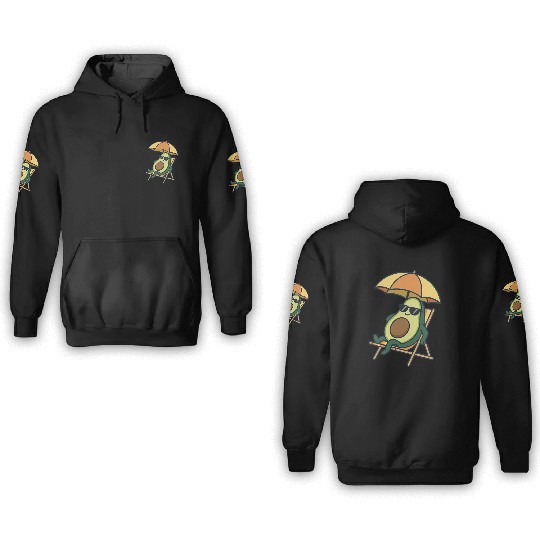 Chill Avocado with Sunshade 3D Hoodies
