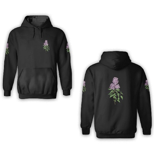 Lavender Bloom Botanical Illustration 3D Hoodies