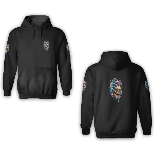 Skull Spray – Urban Graffiti Vibes 3D Hoodies