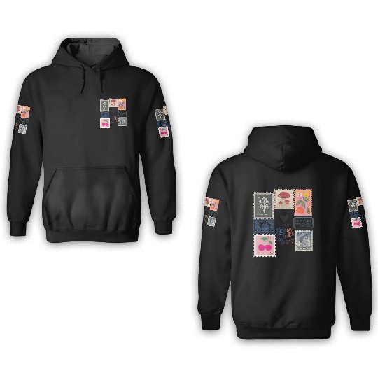 Vintage Stamps 3D Hoodies
