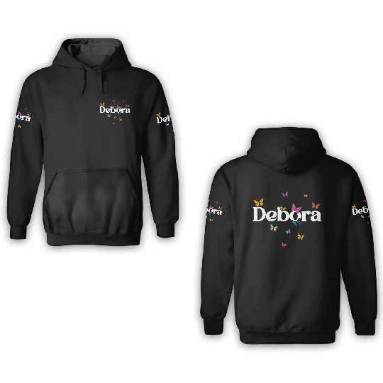 Colorful Butterflies and Bold Text 3D Hoodies