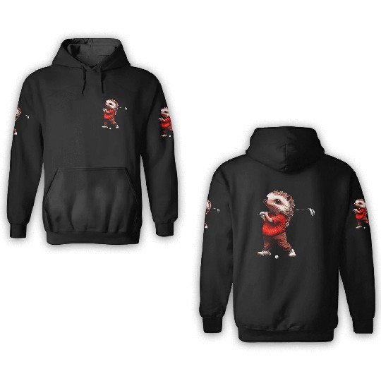Hedgehog Golf 3D Hoodies