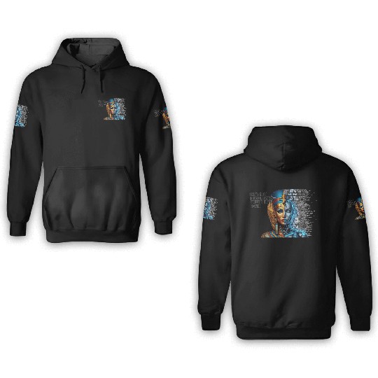 Futuristic Cyborg Egyptian Queen 3D Hoodies