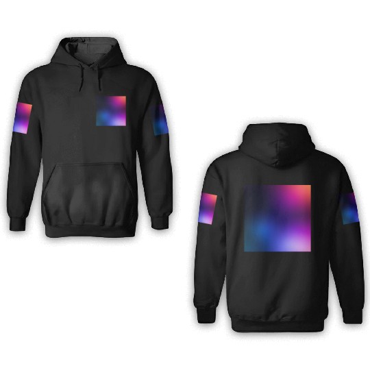 Vibrant Gradient Spectrum Design 3D Hoodies