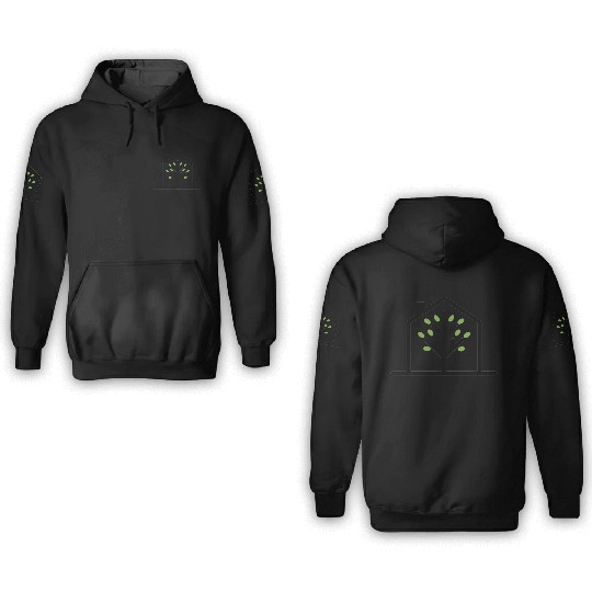 Eco-Friendly Tree Inside House Outline 3D Hoodies