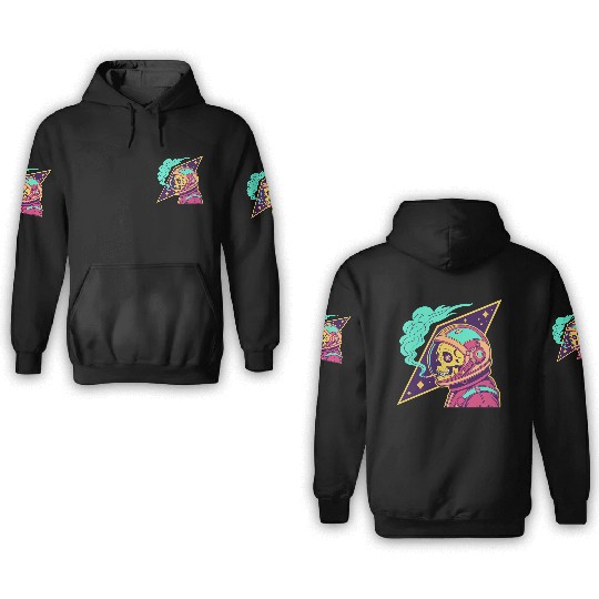 Cosmic Skull Astronaut 3D Hoodies