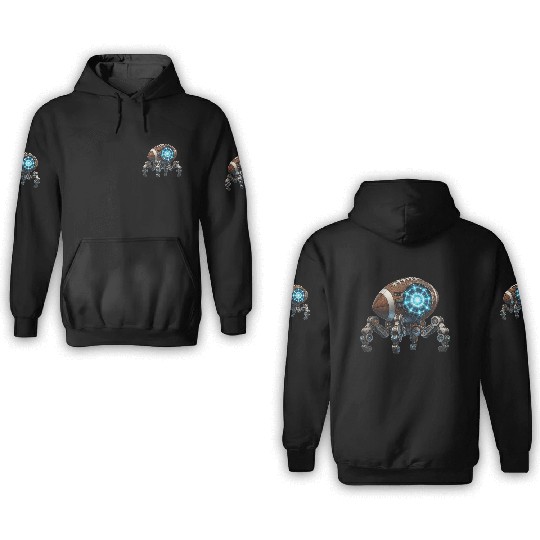 Futuristic Robot Football Mech – Cyber Sports Desi 3D Hoodies