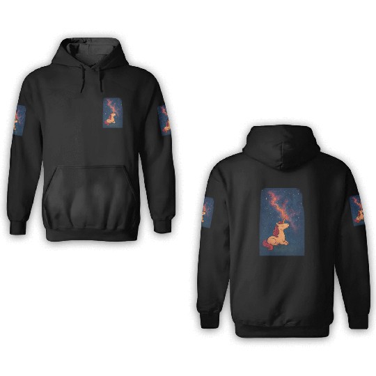 Celestial Unicorn Dreamscape 3D Hoodies