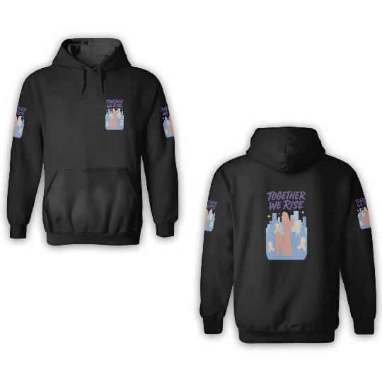 Together We Rise │ Childhood Cancer Awareness	 3D Hoodies