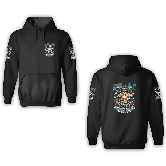 Sunrise Highway Summer Break Design 3D Hoodies