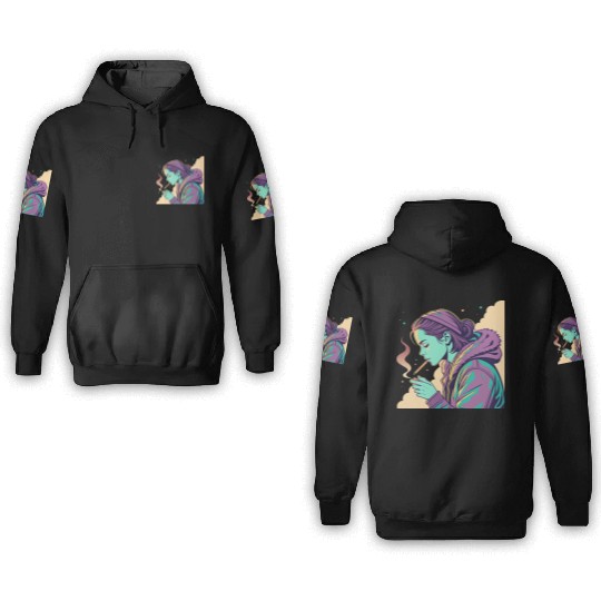 Lost in Her Thoughts 3D Hoodies