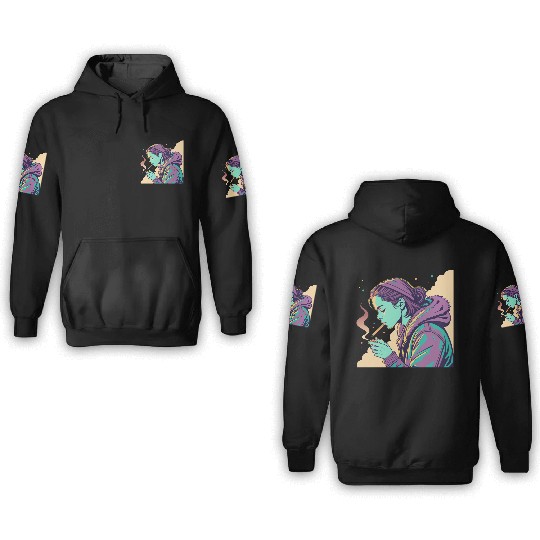 Lost in Her Thoughts 3D Hoodies