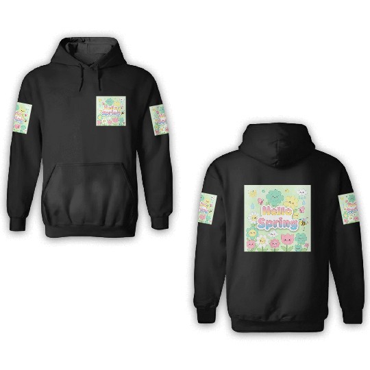 Hello Spring 3D Hoodies