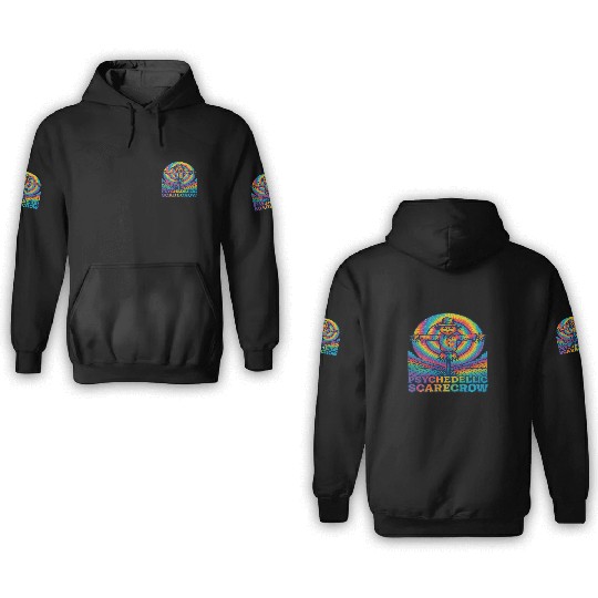 Psychedelic Scarecrow Trippy EDM Rave Festival 3D Hoodies