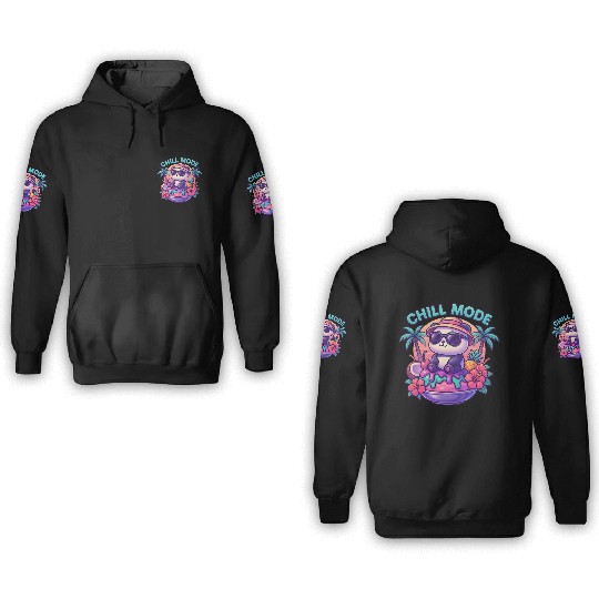 Panda Chill Mode Summer Vibes 3D Hoodies