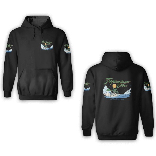 Tropical Island Escape Design 3D Hoodies