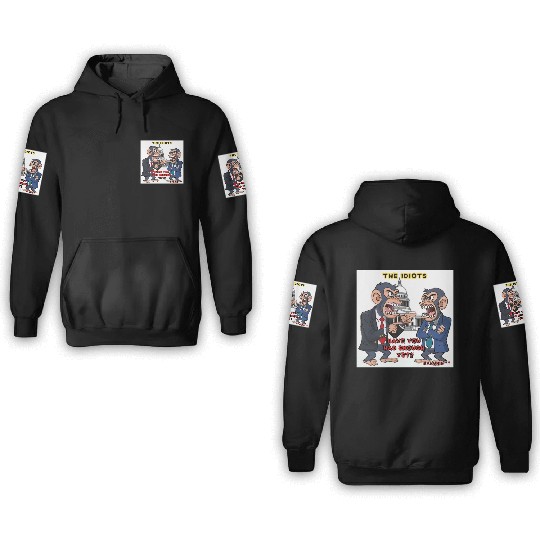 U.S. Political Monkey Showdown 3D Hoodies