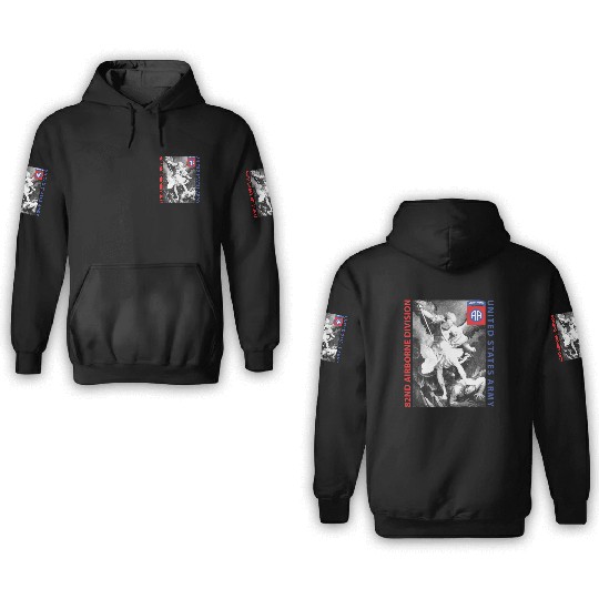 82nd Airborne - Saint Michael 3D Hoodies