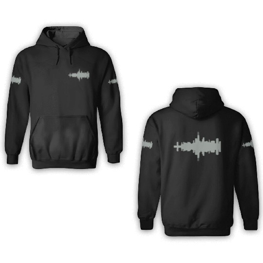 Chicago skyline 3D Hoodies