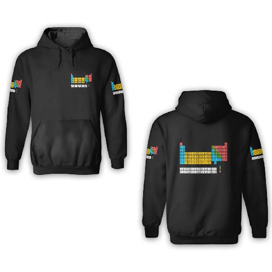 Periodic Table 3D Hoodies