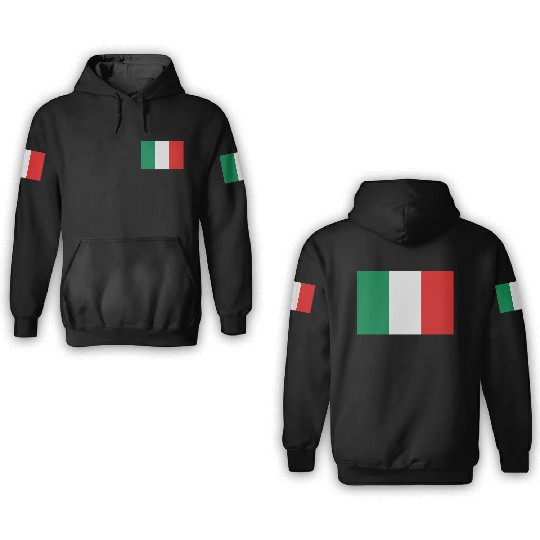 Italian flag 3D Hoodies