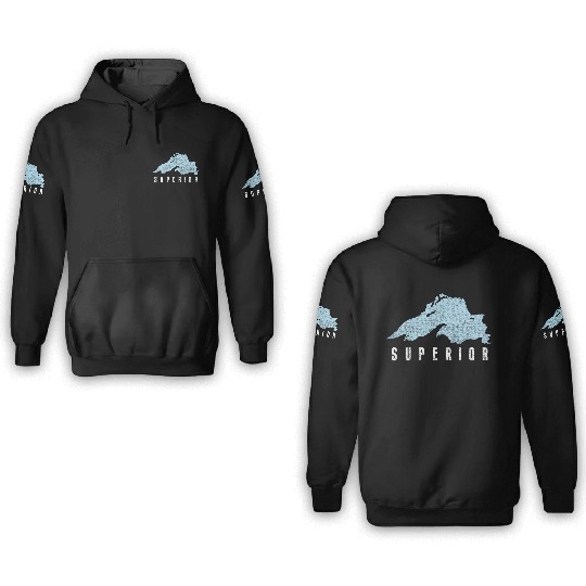 Lake Superior Great Lakes 3D Hoodies