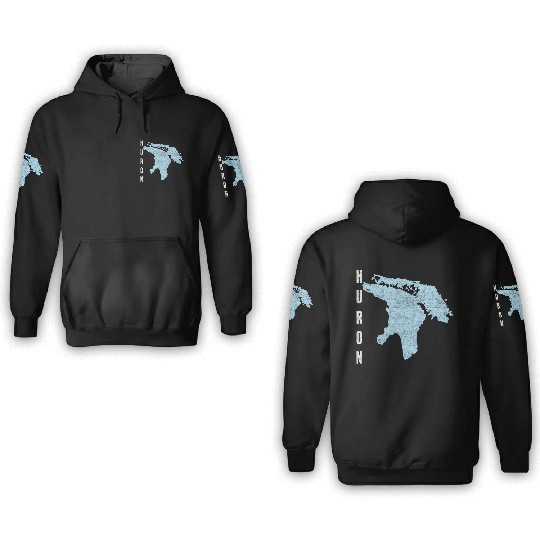 Lake Huron Great Lakes 3D Hoodies