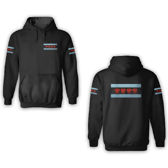Chicago Polish Flag 3D Hoodies