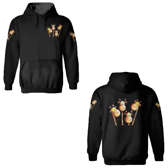 Giraffe Family - Giraffes - Kids - Comic -Gift 3D Hoodies