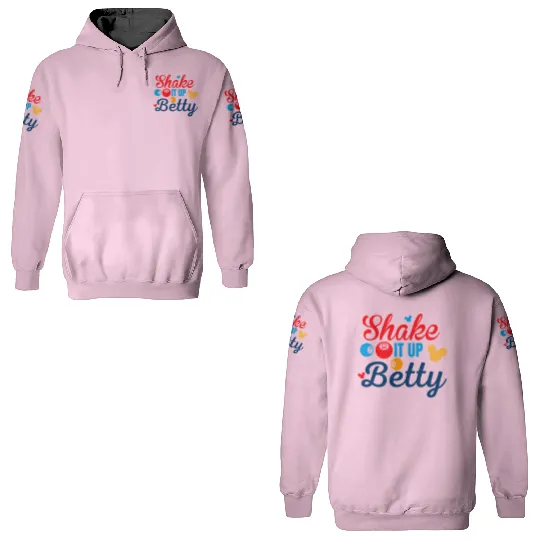 Shake it up Betty! Disney Cruise Line Bingo 3D Hoodies | Disney Cruise 3D Hoodies | Disney Bingo 3D Hoodies