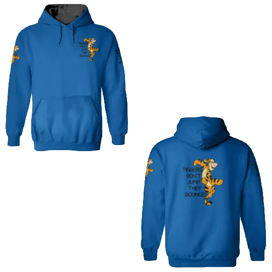 Discover Disney Winnie the Pooh Tigger 3D Hoodies, Winnie the Pooh Tigger quote Jumper, Happy Tigger 3D Hoodies, Winnie the Pooh Character Hoody