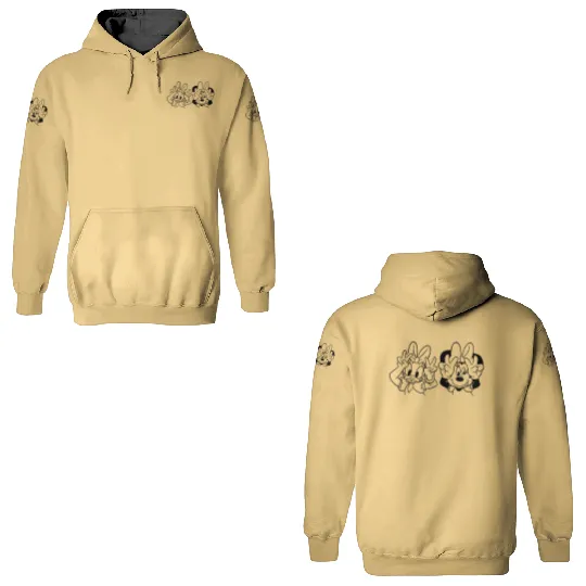 Daisy Duck and Minnie Mouse, Minnie Mouse 3D Hoodies, Family Disney 3D Hoodies