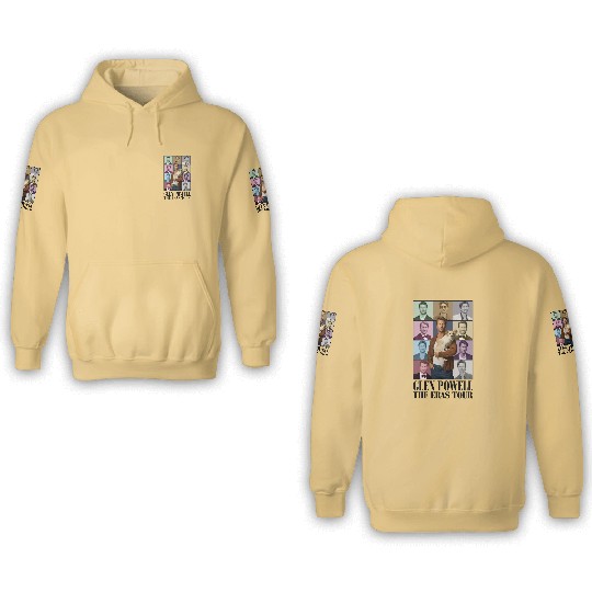 Glen Powell Eras Tour 3D Hoodies, Glen Powell Fan Gift, Twisters Movie Lovers 3D Hoodies