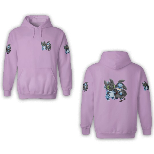 Stitch And Toothless Change Uniform Costume Uniform Classic 3D Hoodies