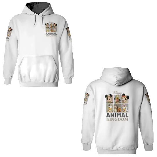 Disney Mickey Safari  3D Hoodies, Retro Disney Animal Kingdom Mickey 3D Hoodies
