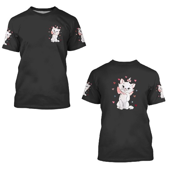 Retro Marie Cat 3D T Shirts Disney The Aristocats 3D T Shirts