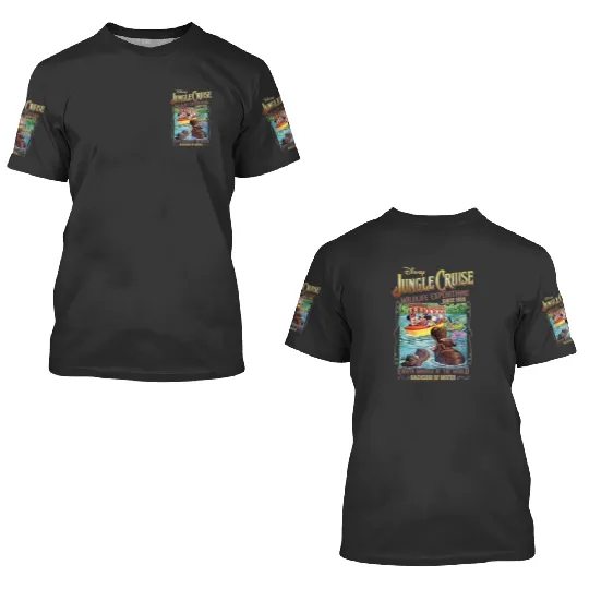 Vintage Disney Jungle Cruise Ride 3D T Shirts, Disney Cruise 3D T Shirts, Jungle Cruise 3D T Shirts, Mickey and Friends