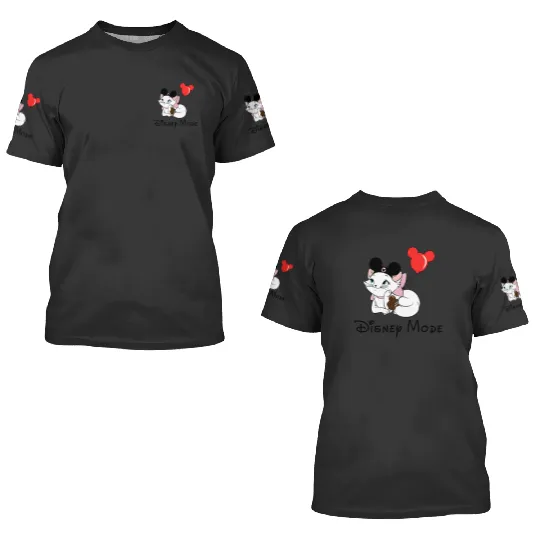 Marie Disney Mode, Marie Cat , Marie Aristocats 3D T Shirts